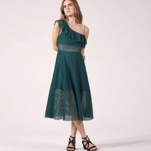 One-Shoulder Midi Length Dress